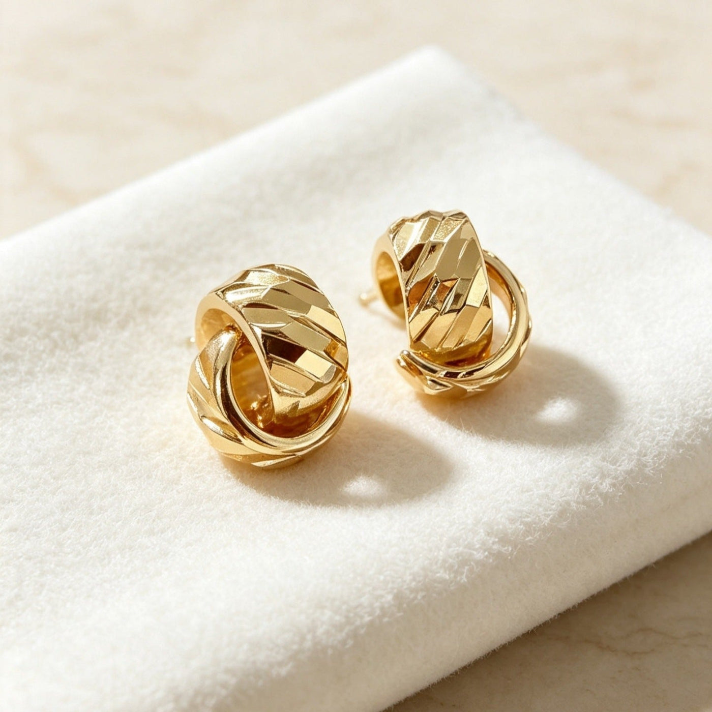 Boucles d'oreilles Textured Double Layer C-Hoop (MAC461)