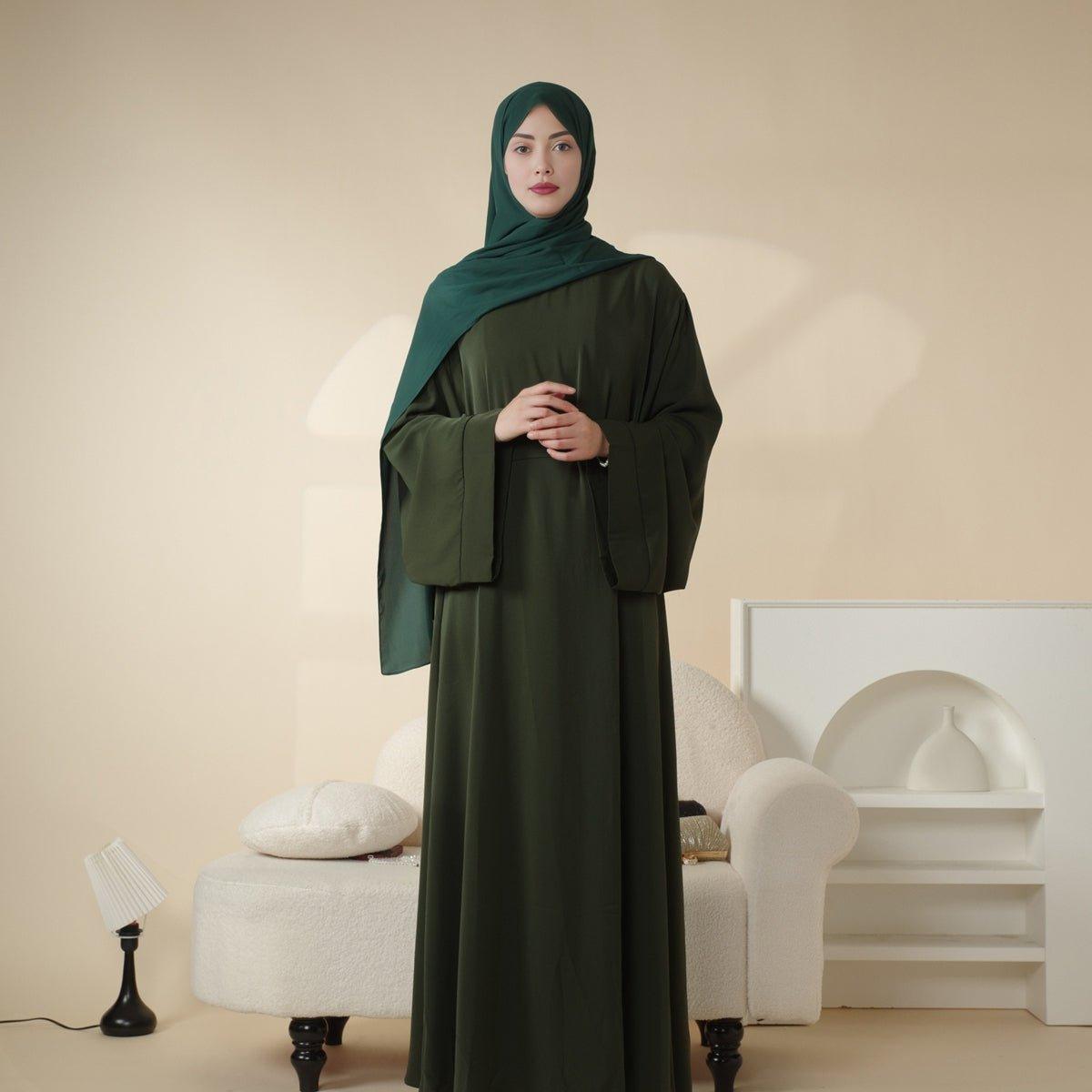 Abaya unie douce en Nidha (MA005)