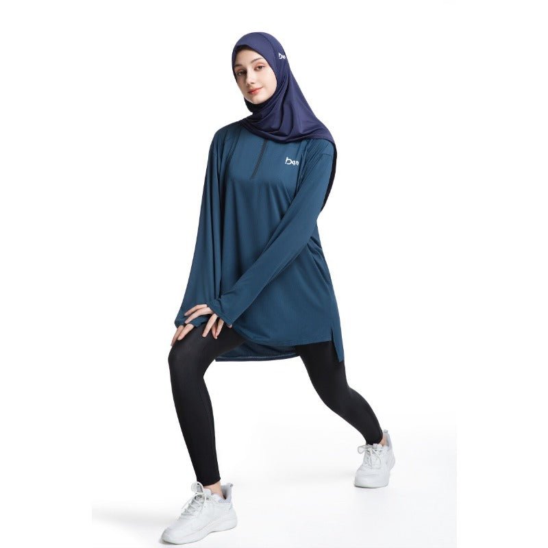 Haut de running pour femme séchage rapide demi-zip (MS115)