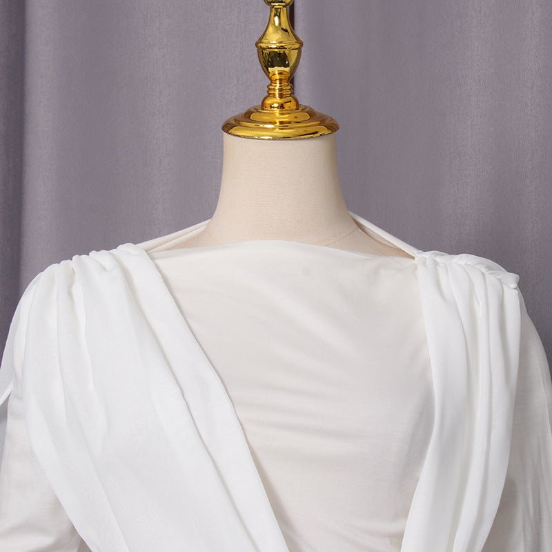 Robe Maxi Drapée Torsadée (MS364)