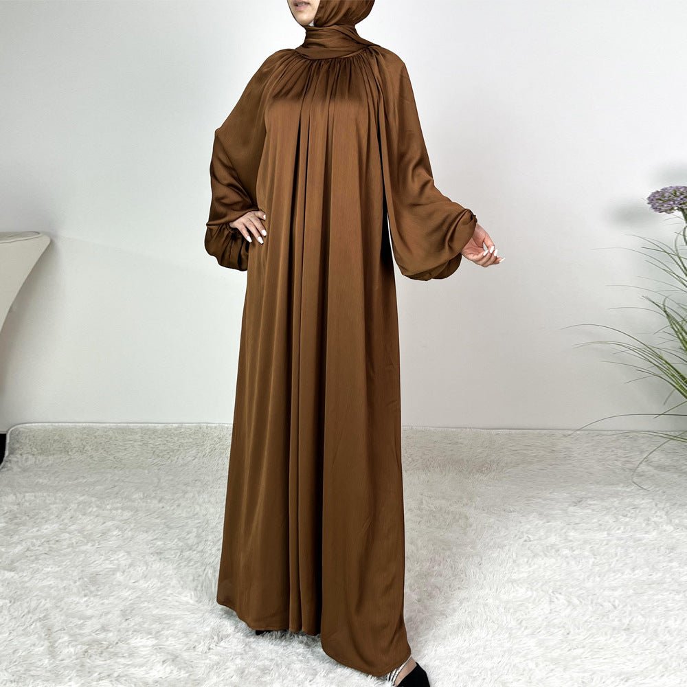 Abaya Luxueuse à Manches Lanterne et Coupe Ample (MA168)