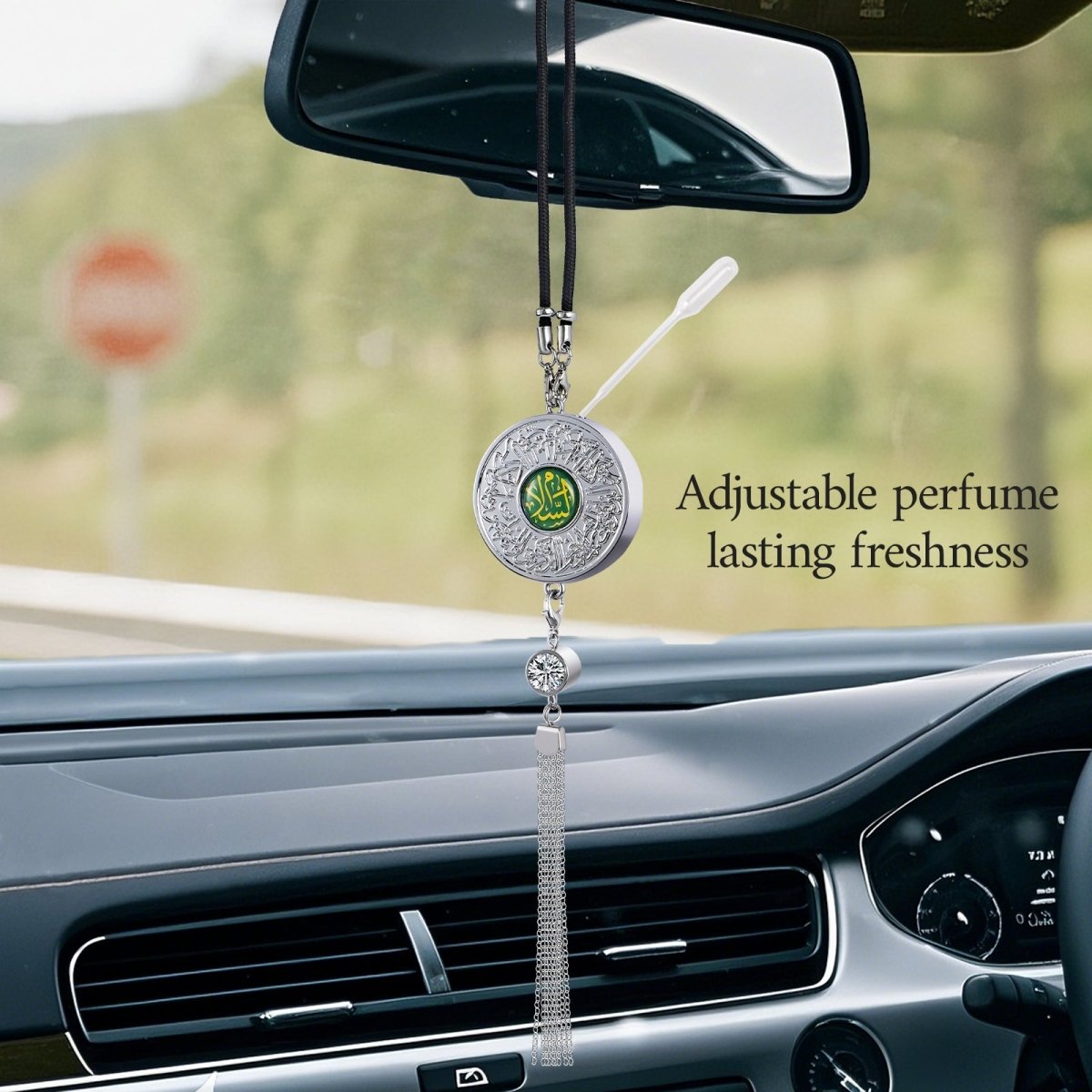 Accessoire de Voiture Islamique à Suspendre en Alliage | Ornement Suspendu pour Voiture avec Verset du Coran (MAC238)