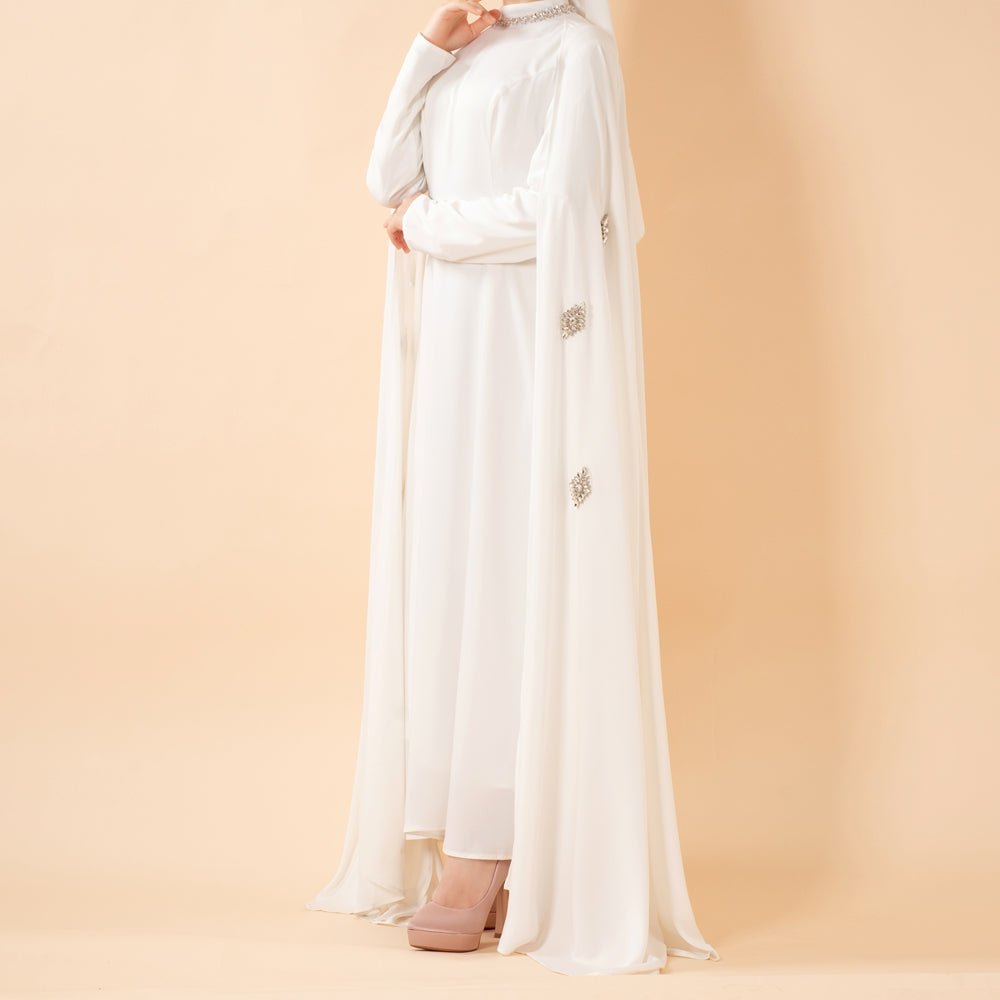Cape Abaya Royal en Satin de Luxe (MA326)