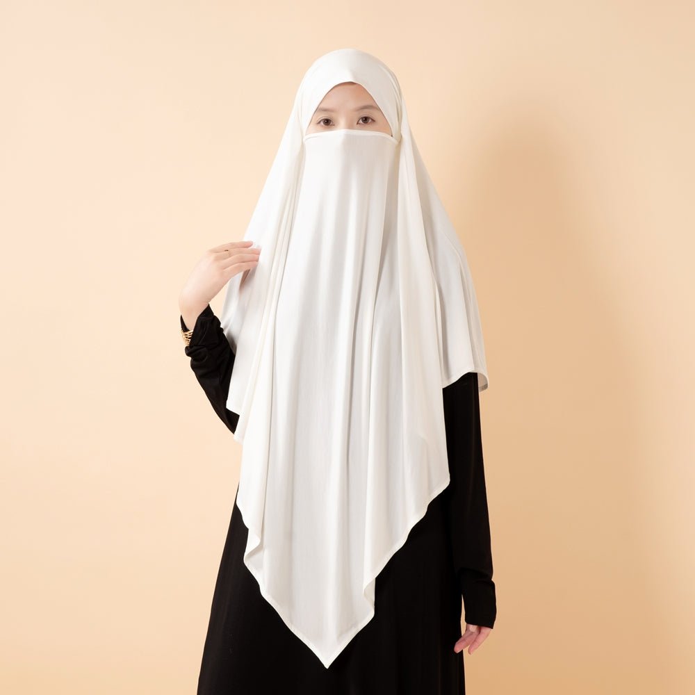 Khimar Premium en Lenzing™ Modal avec voile facial intégré (MK029)