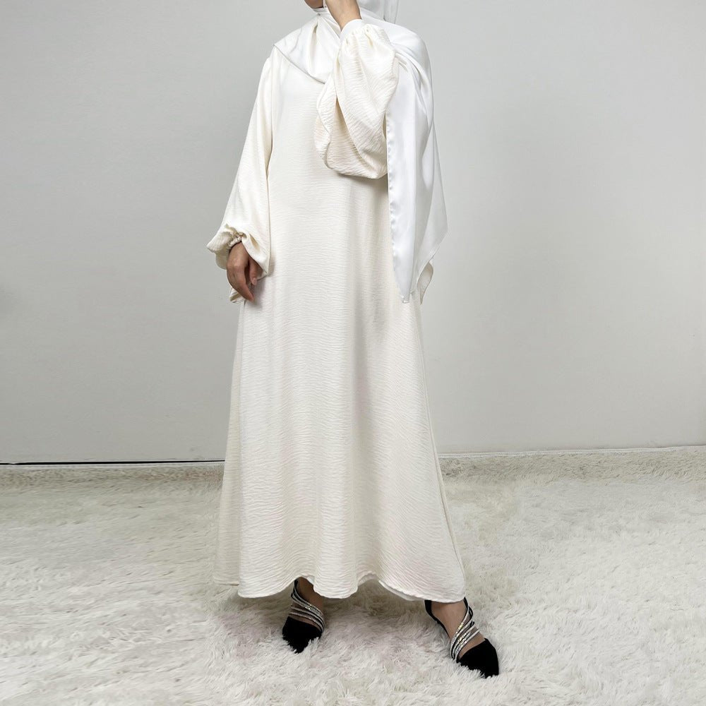 Abaya à manches lanternes en crêpe (MA124)