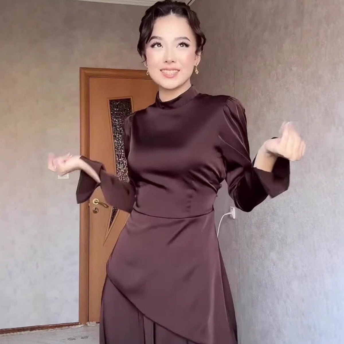 Robe Abaya Maxi Exotique à Manches Longues (MA216)