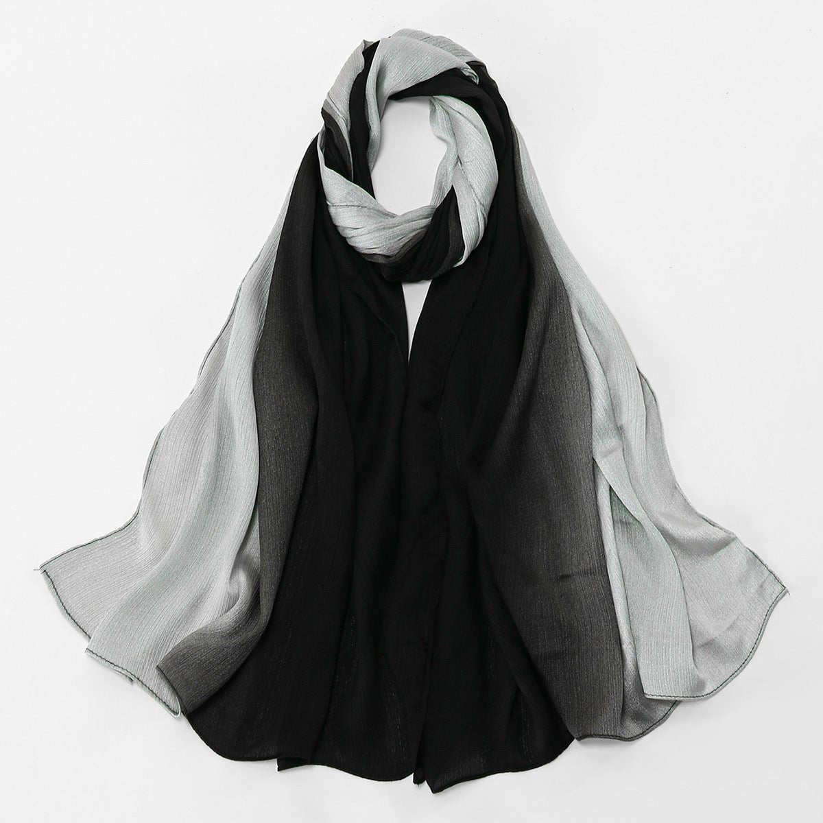 Foulard Hijab Texture Froissée Dégradé (MH253)