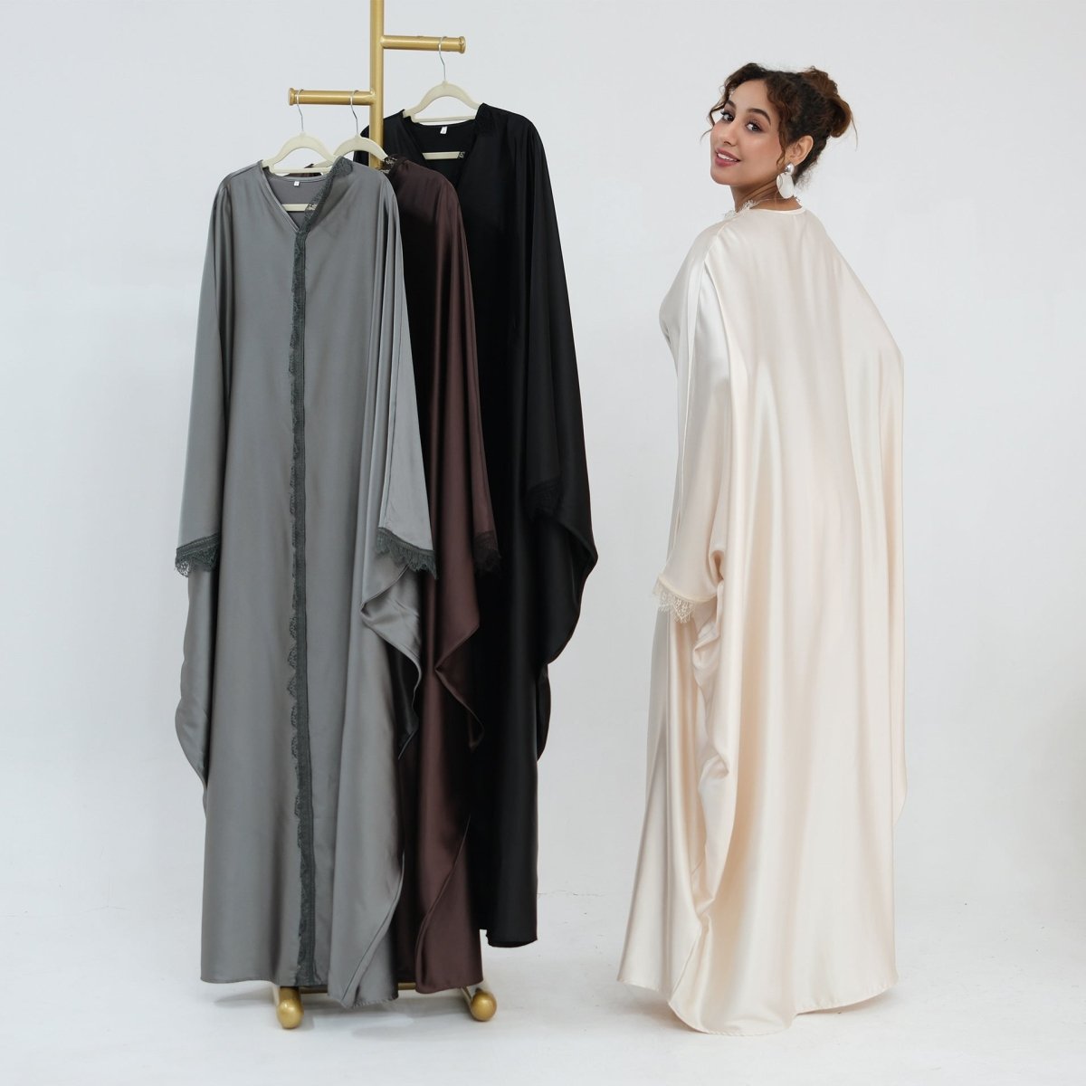 Abaya Papillon à Manches Chauve-Souris (MA442)