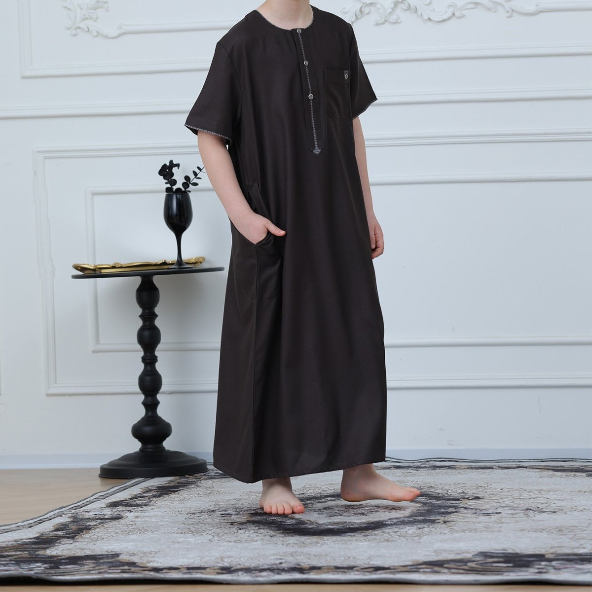 Qamis brodé pour garçon (MKB032)