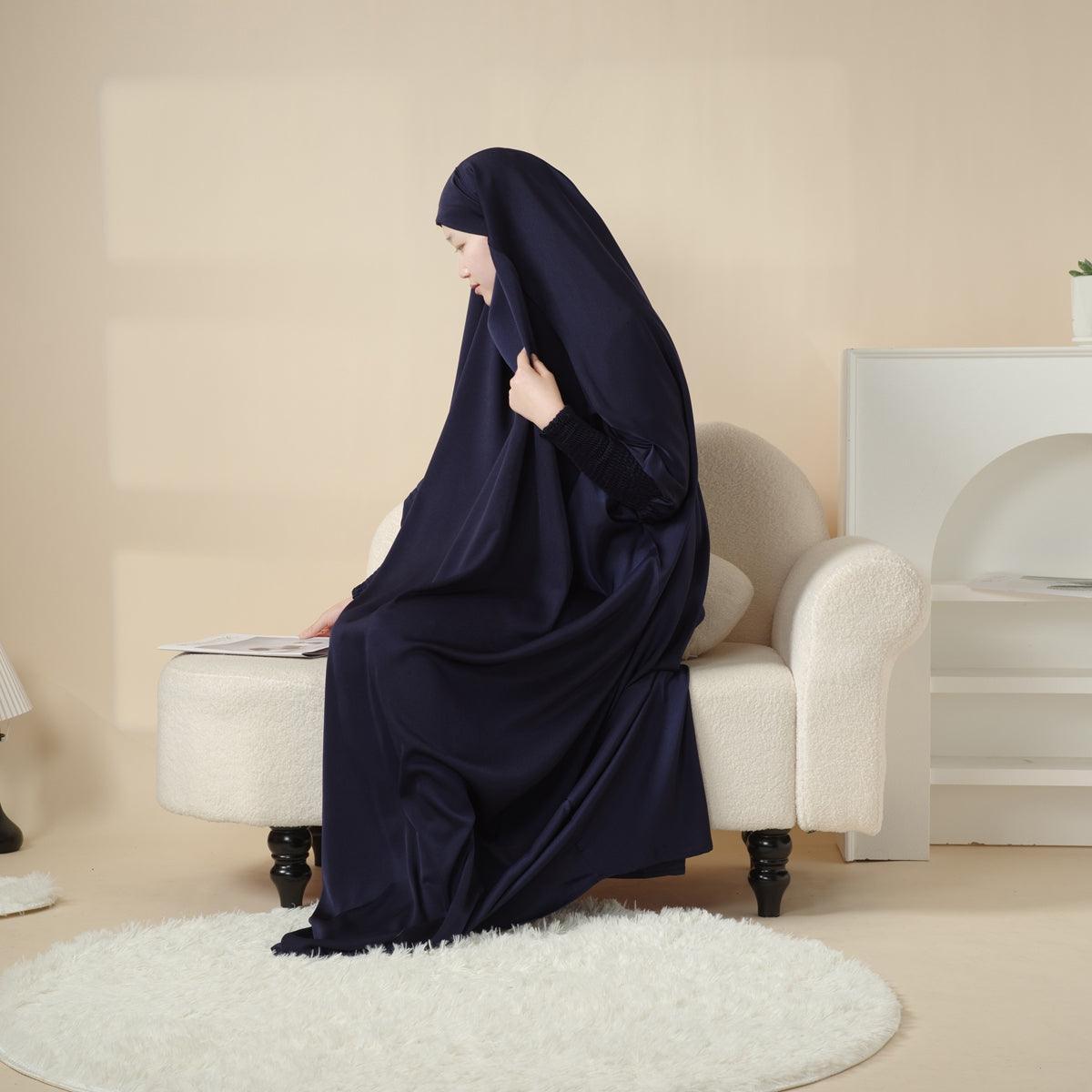 MJ006 Poignet scrunchie en tissu satiné pour Jilbab 1 pièce