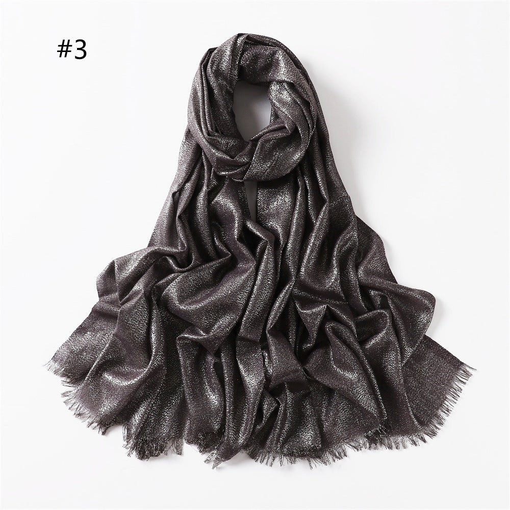 Hijab en Soie Artificielle Brillante Shining (MH100)