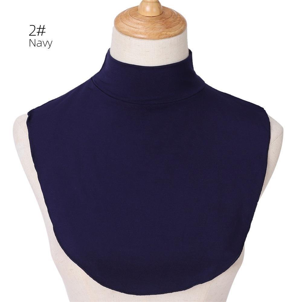 Faux col en coton uni pour rehausser une tenue (MAC144)