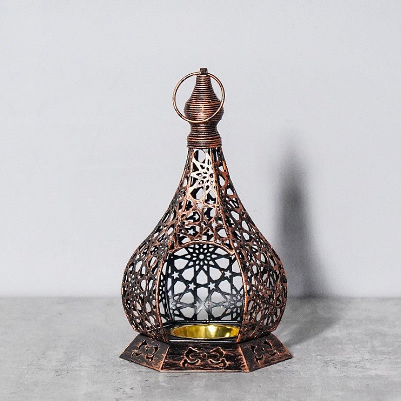 Bougeoir en Fer Ajouré Décoration Ramadan (MR072)