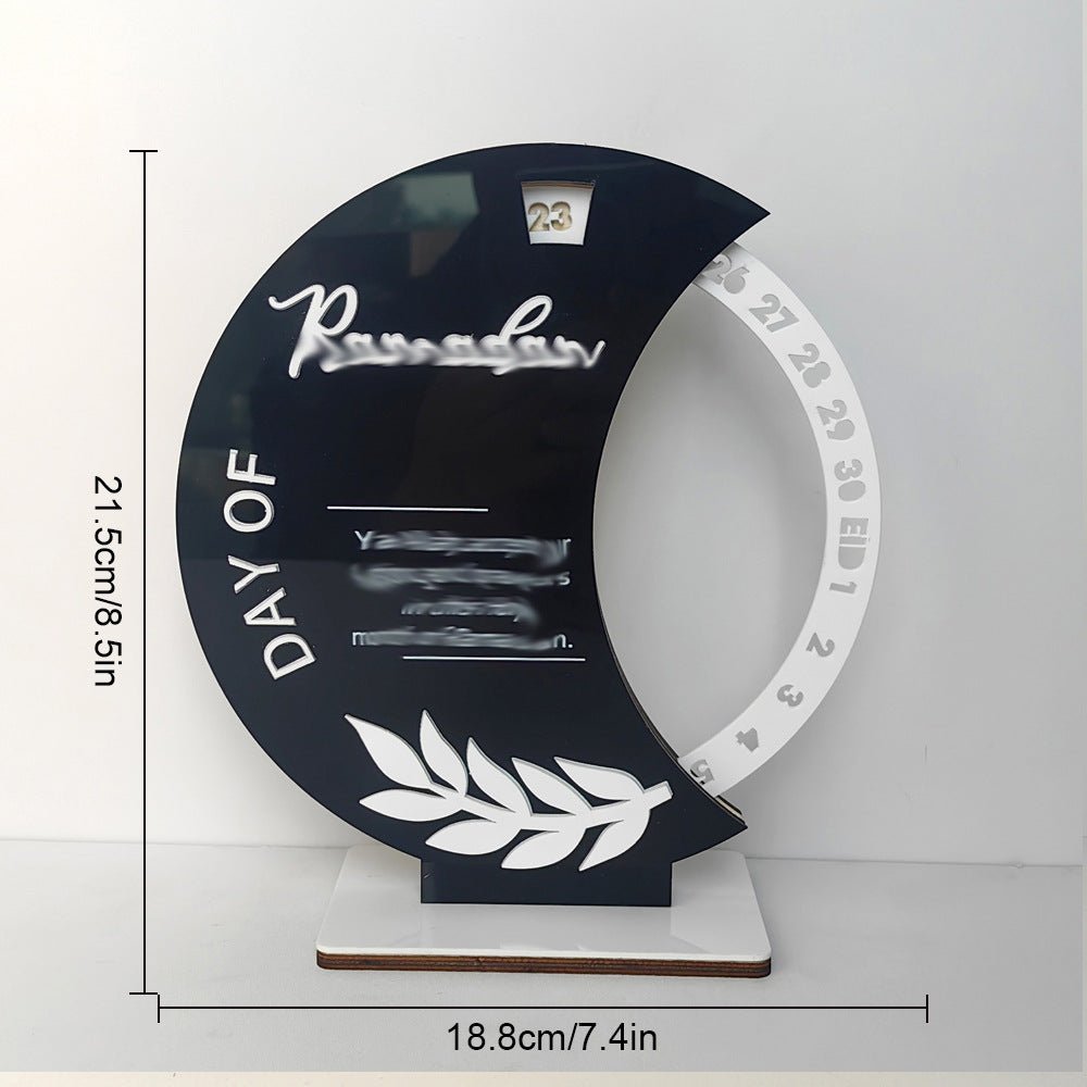 Décoration de table en bois avec compte à rebours rotatif pour Ramadan (MAC378)