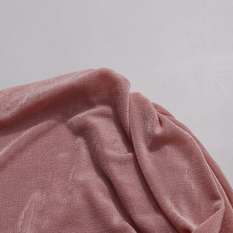 Robe Maxi Plissée en Diagonale (MS467)