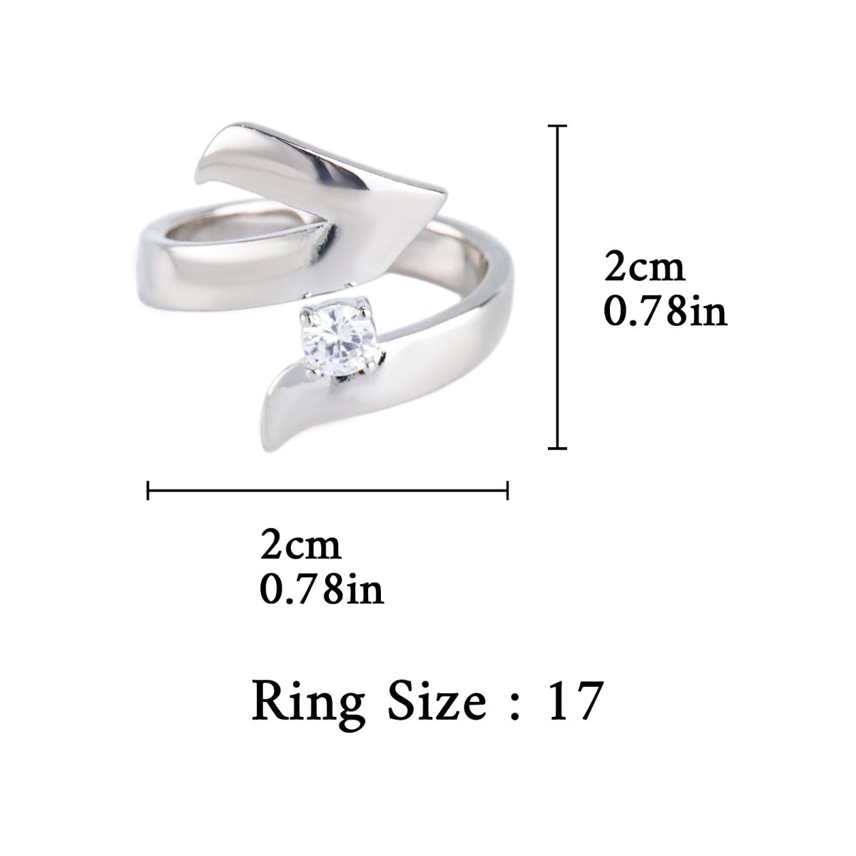 Bague Diamant Asymétrique Artisanale Glamour Audacieux pour des Moments d'Exception (MAC282)
