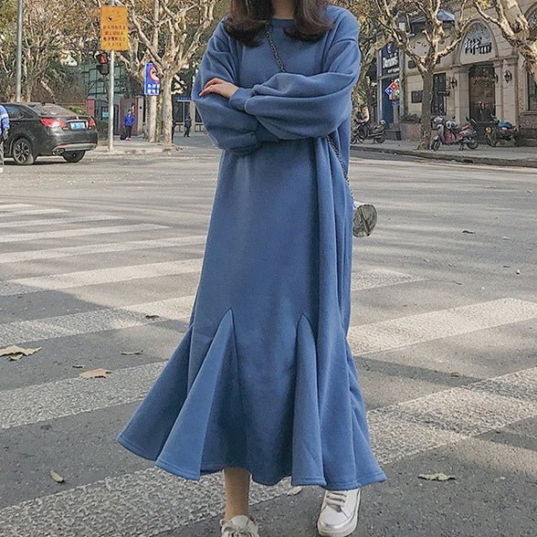 Robe Sirène en Sweat Doublé Polaire (MS193)