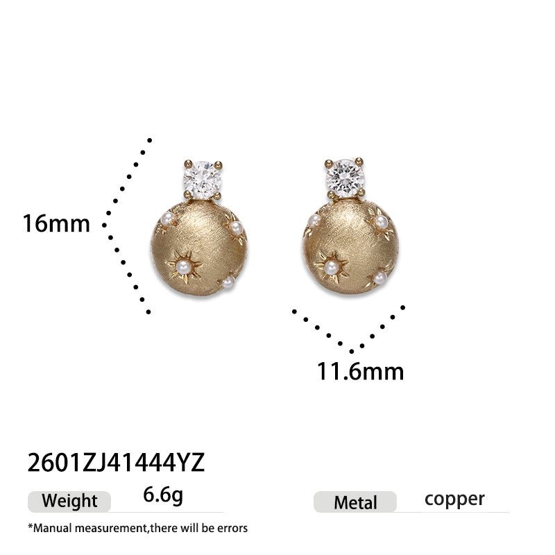 Boucles d'oreilles Cœur Brossé Élégant (MAC460)