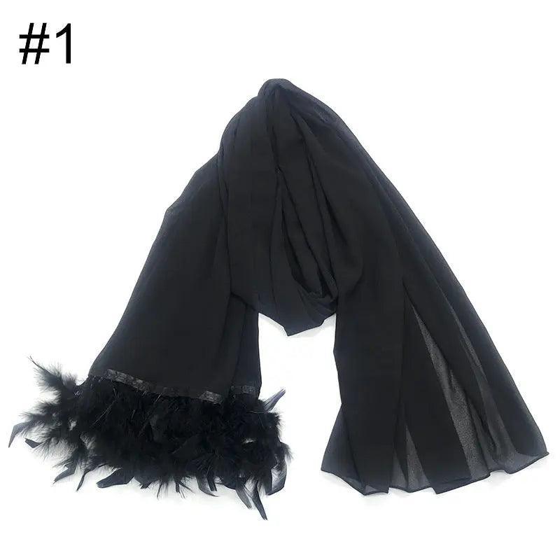 Foulards en Mousseline Foulard Plume Hijab (MH039)