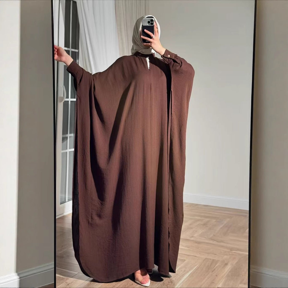 Abaya à manches chauve-souris (MA463)