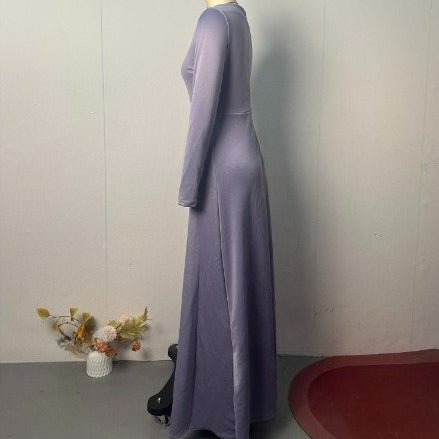 Robe modeste élégante à manches longues (MS297)