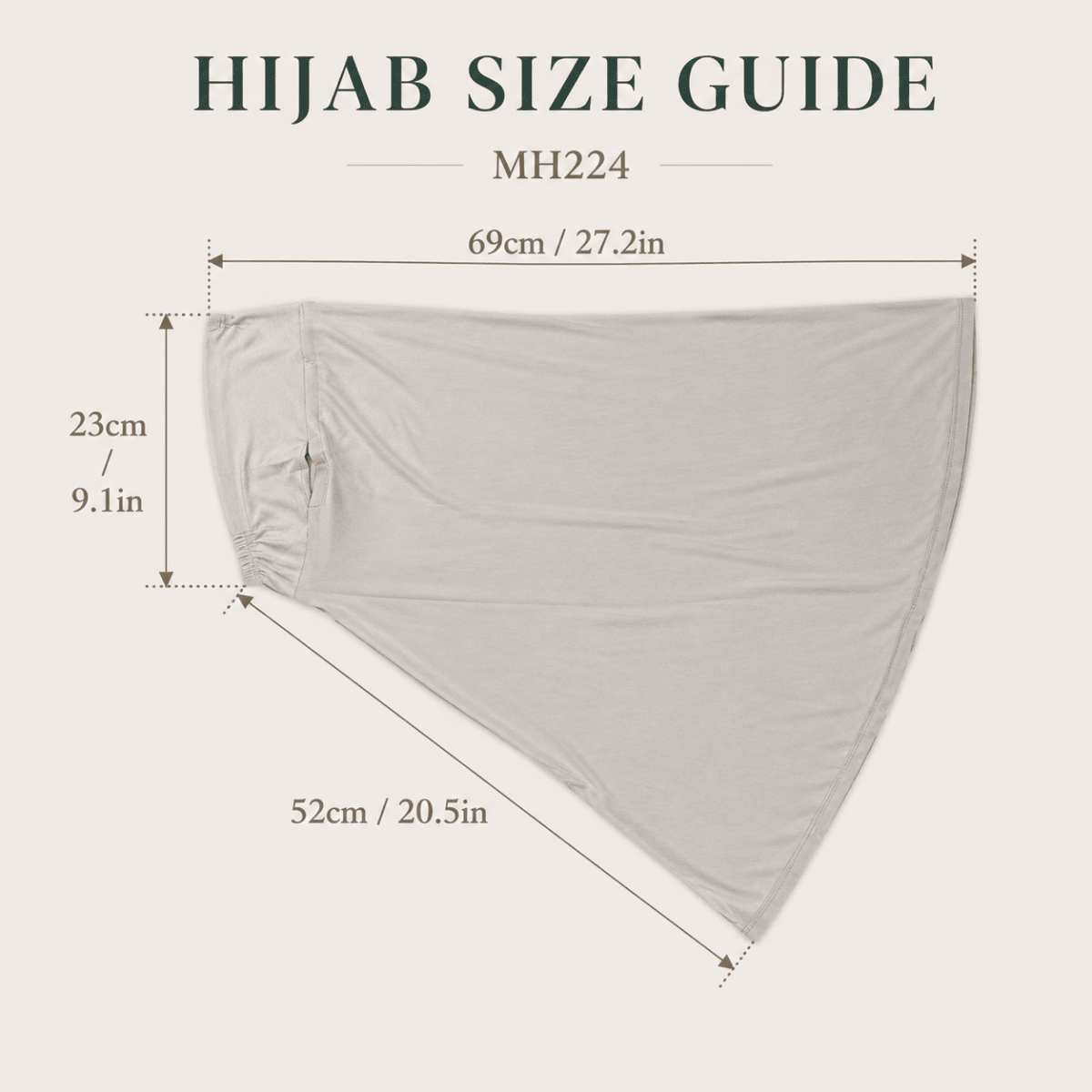 Stretch-Fit Instant Hijab — Coton Modal, Compatible avec Écouteurs (MH224)