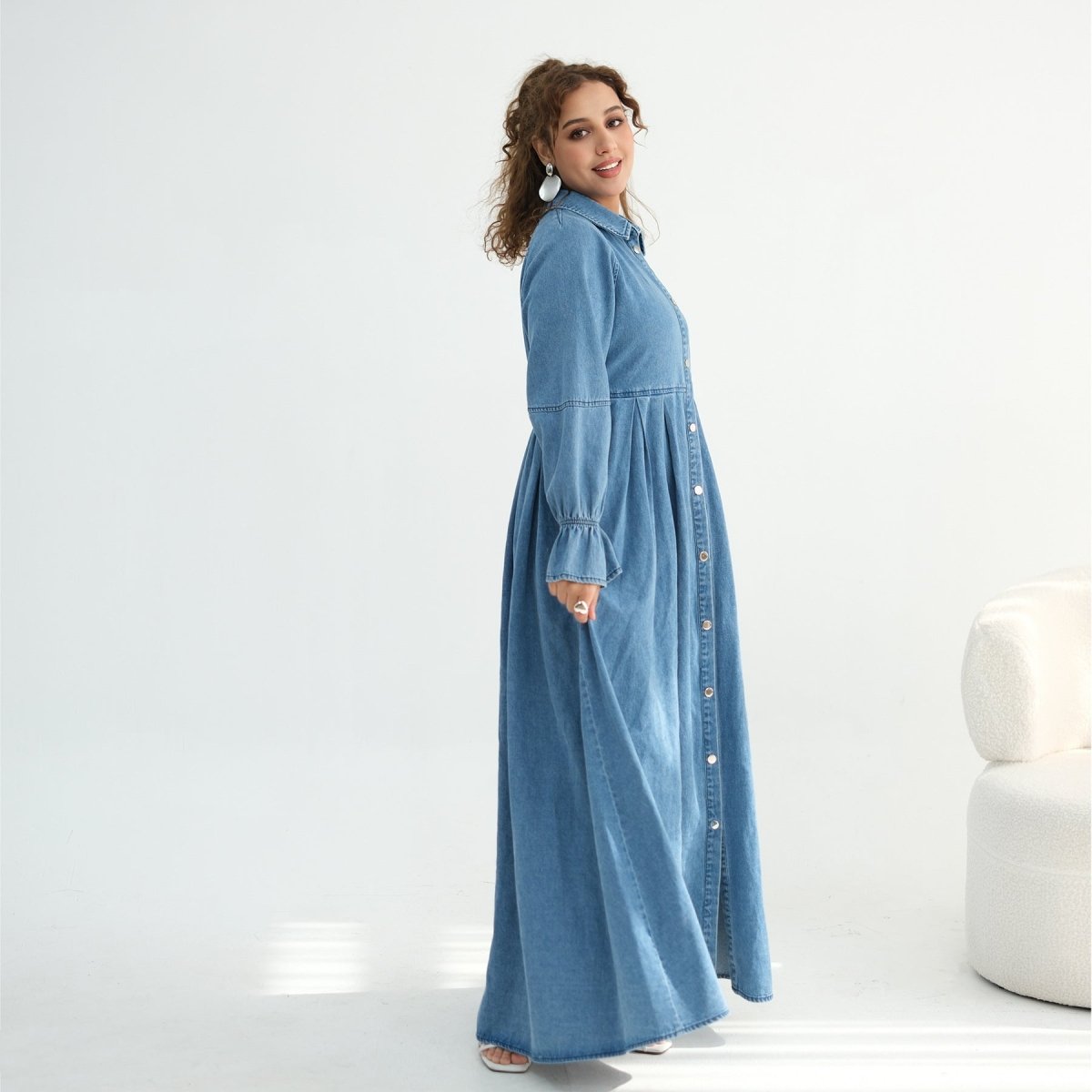 Robe Maxi en Denim Lyocell Tencel (MA398)