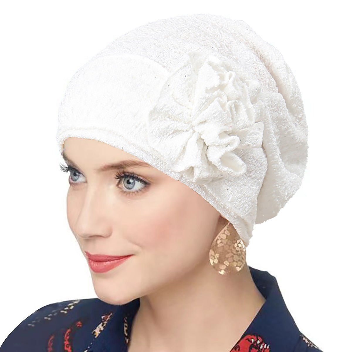Foulard tendance en fleur de rose extensible pour femme (MH112)