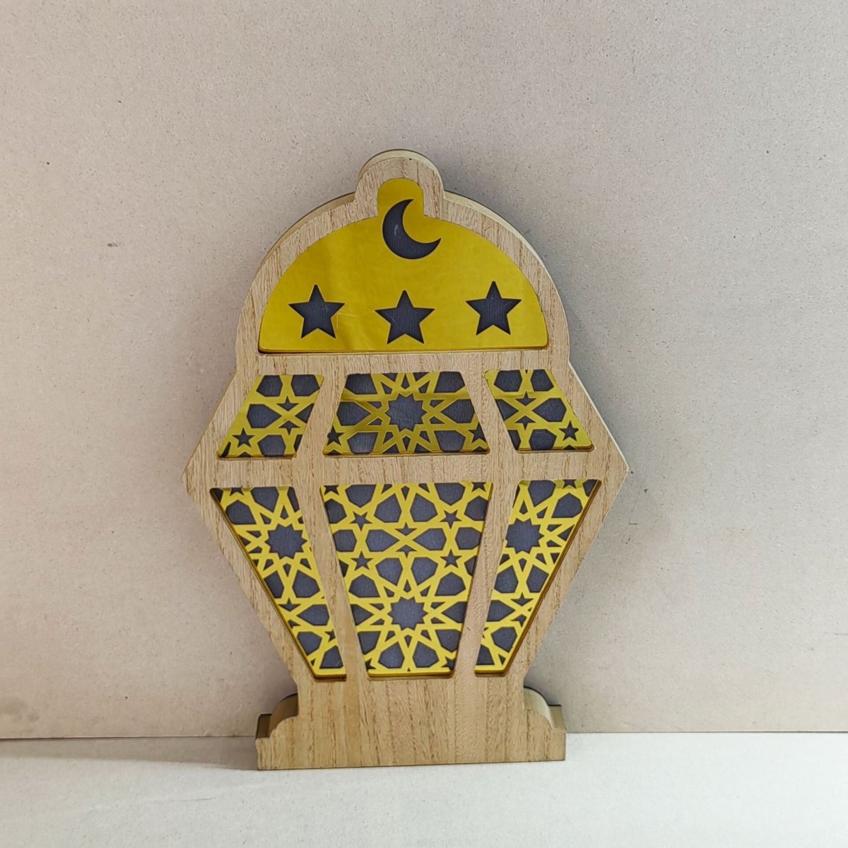 Décorations de bureau en bois avec LED pour l'Aïd (MAC395)
