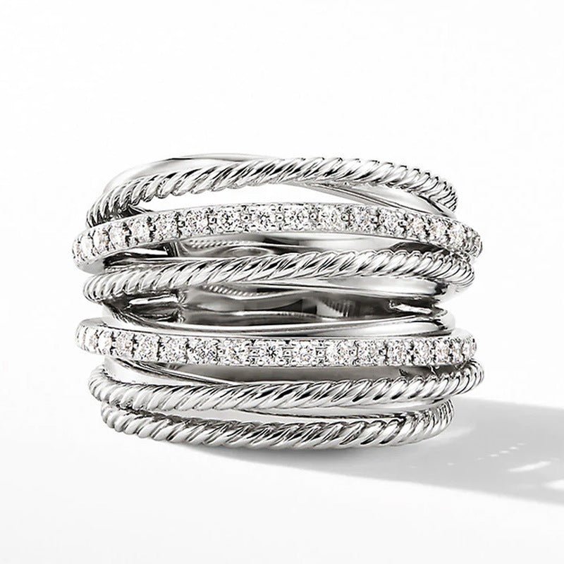 Bague croisée en zircone (MAC192)