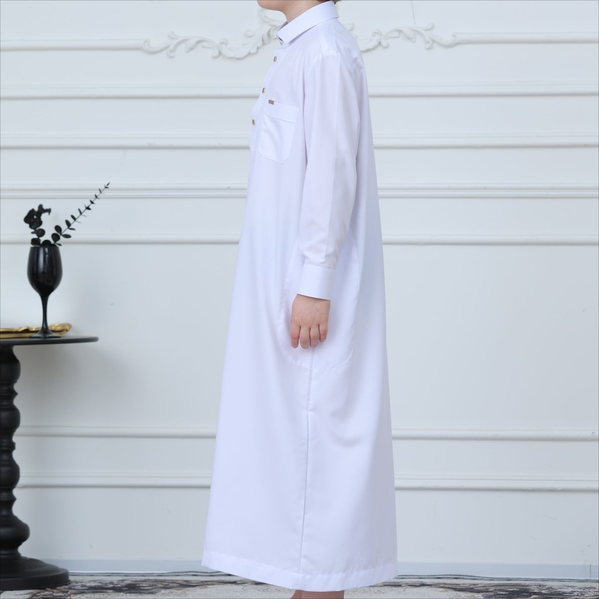 Thobe boutonné pour garçons (MKB011)