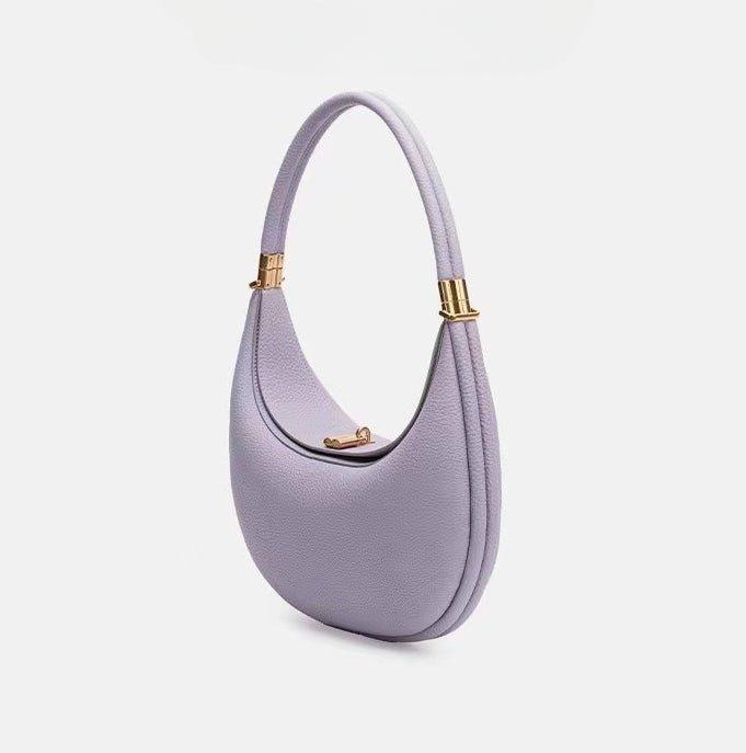 Sac Lune en cuir véritable, tendance et polyvalent (MAC069)