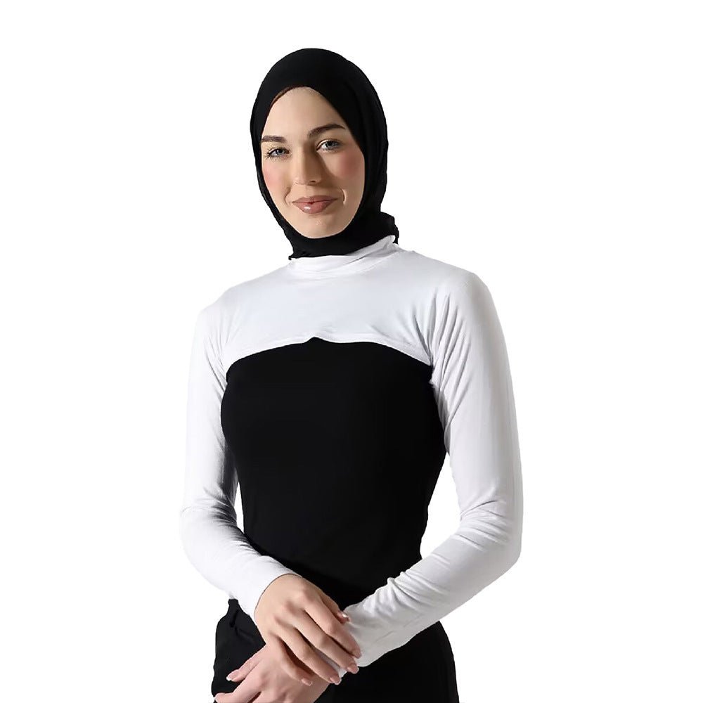 Haut de base sans manches à épaules couvertes avec manches amovibles intégrées, polyvalent | Taille unique (MAC409)