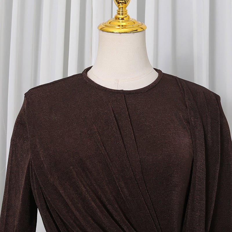 Robe moulante élégante à manches longues (MS323)