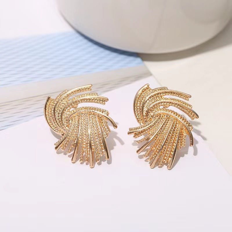 **MAC171 Boucles d'oreilles en métal, design géométrique unique et haut de gamme**