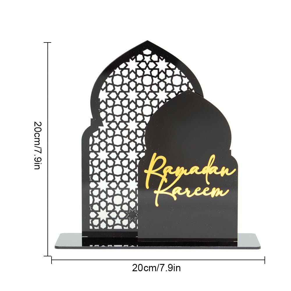 Décoration de Table en Acrylique à Motif Islamique Ajouré (MAC404)