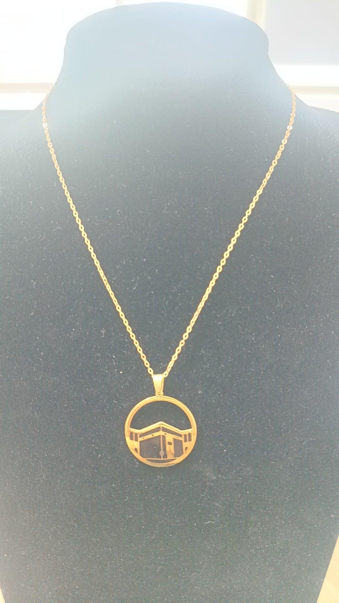 Collier MAC111 en acier inoxydable à motif de mosquée