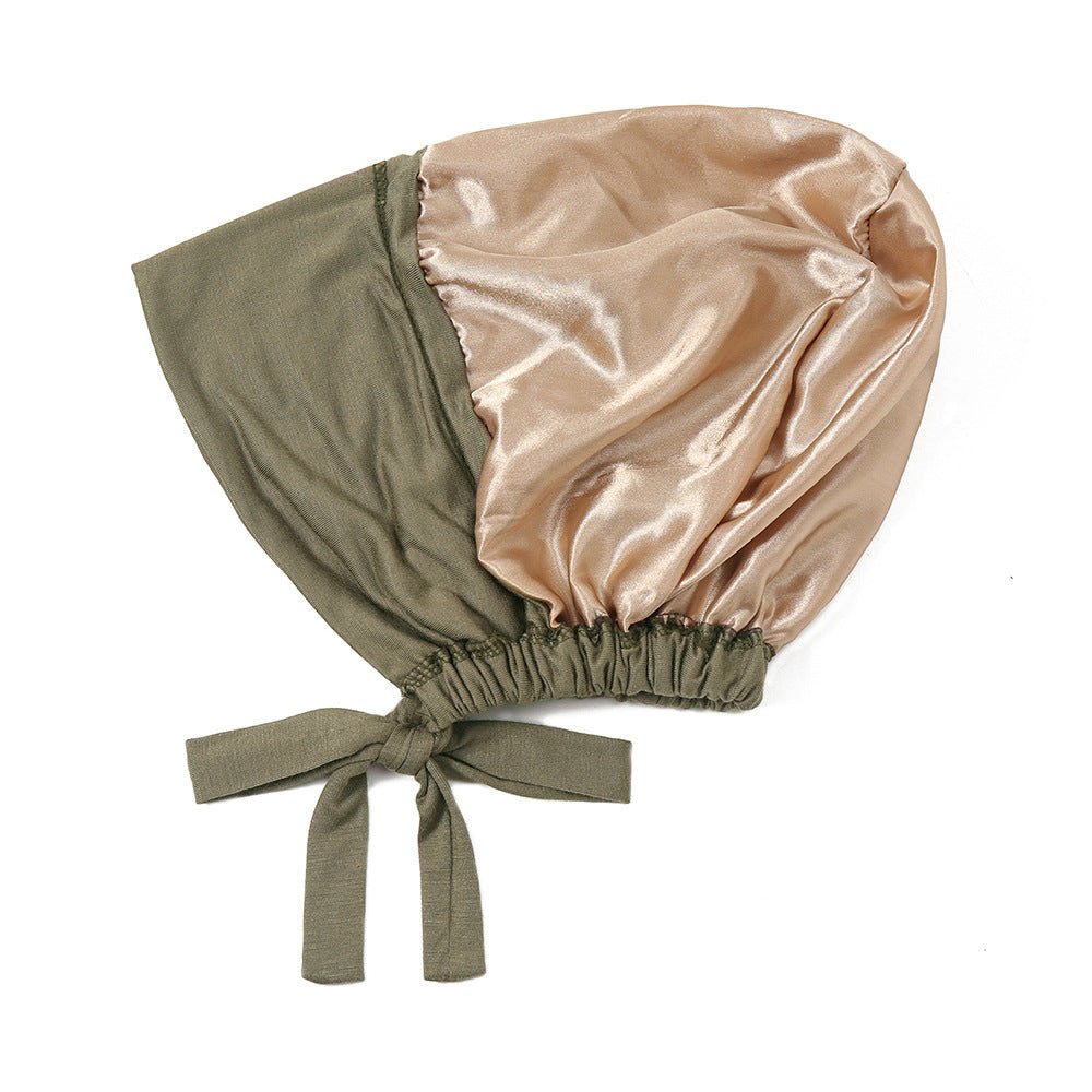 Sous-bonnet léger double épaisseur doublé satin pour hijab - Confortable et respirant (MH023)