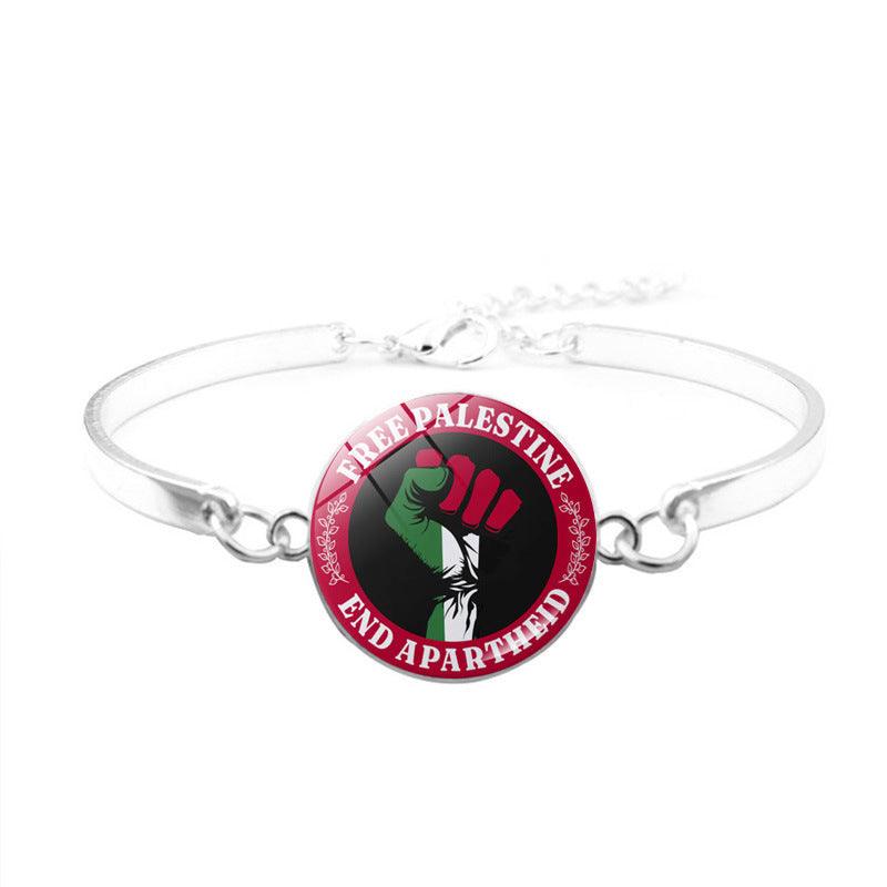 Bracelet Free Palestine | Bracelet Keffieh Drapeau Palestinien (MAC081)