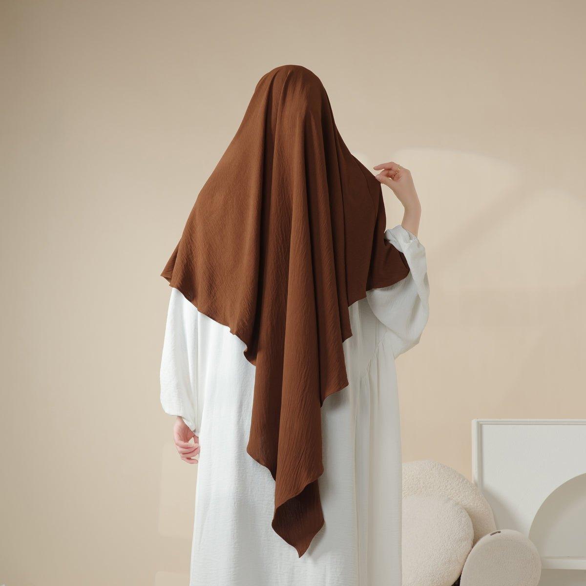 MK005 Khimar une couche en crêpe