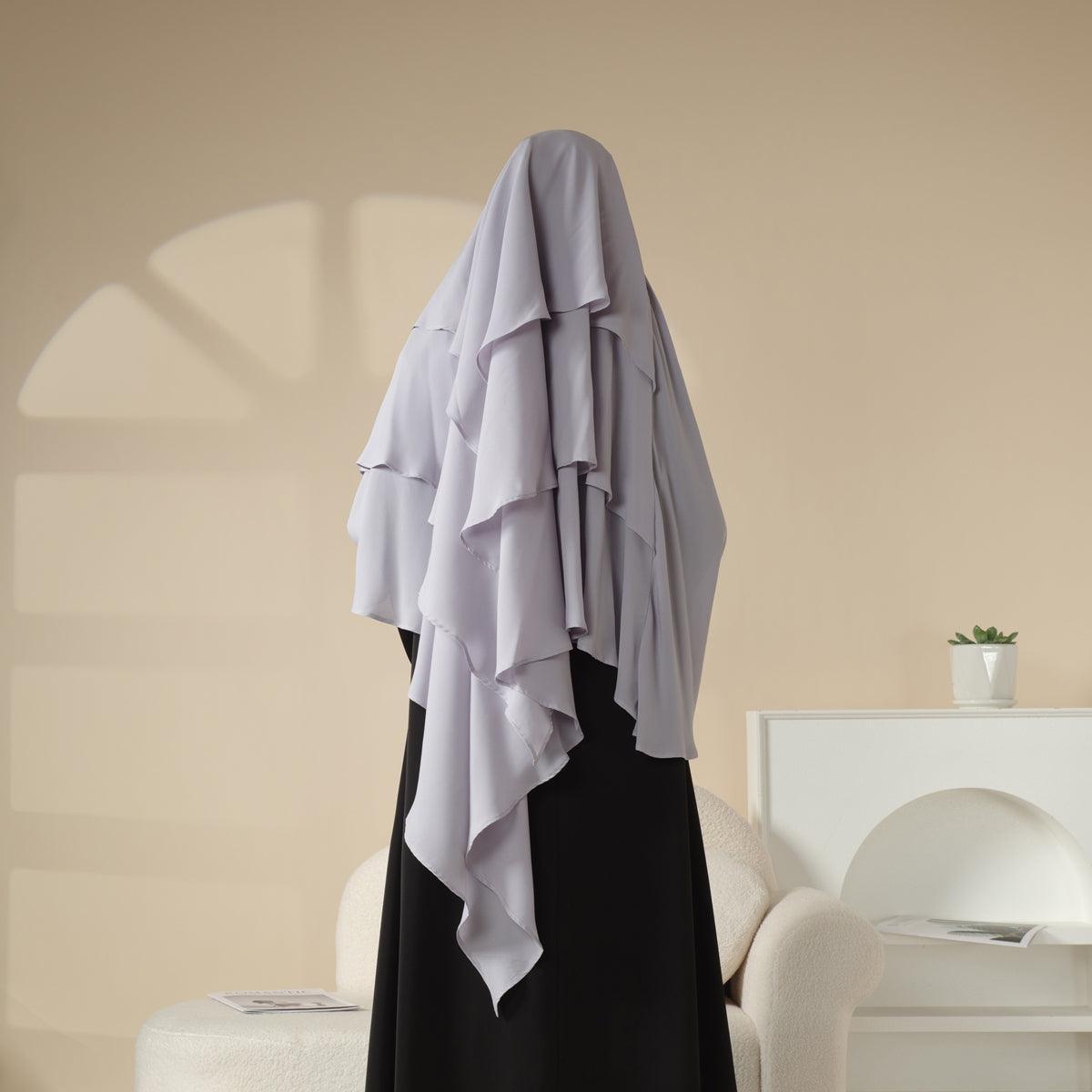 Khimar Trois Couches en Mousseline (MK002)
