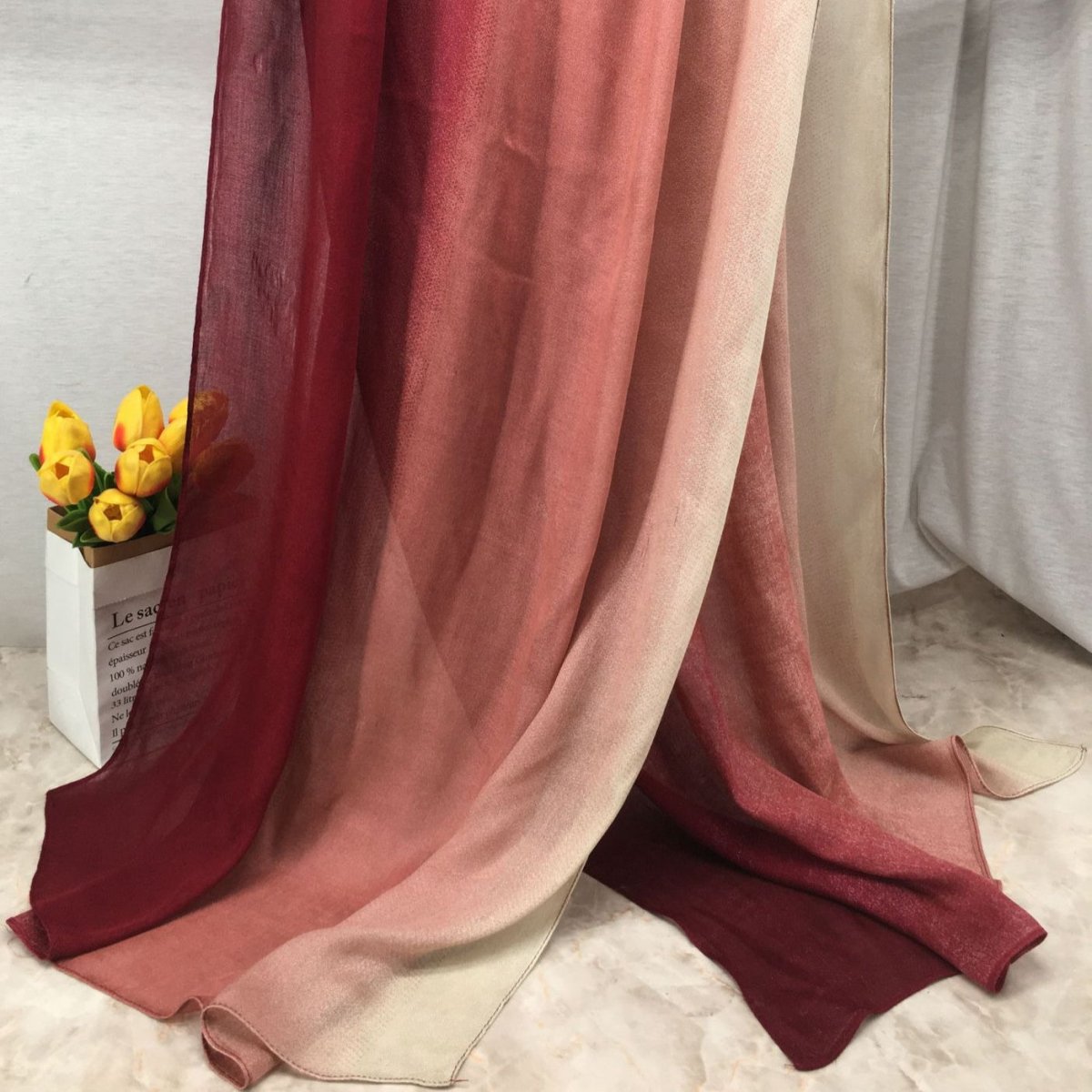 Foulard Hijab Léger et Respirant à Effet Dégradé (MH194)
