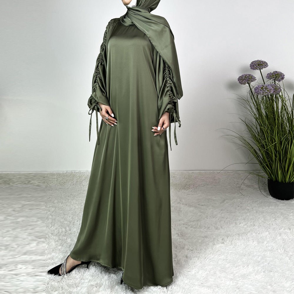 Robe Abaya Ample à Manches Lanterne Ajustables (MA167)