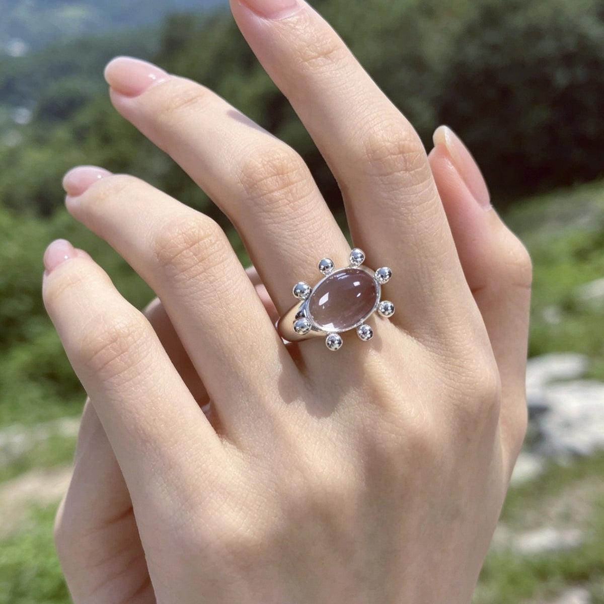 Bague Vintage Crab Sunburst Crystal Statement | Bague Ajustable (MAC483)