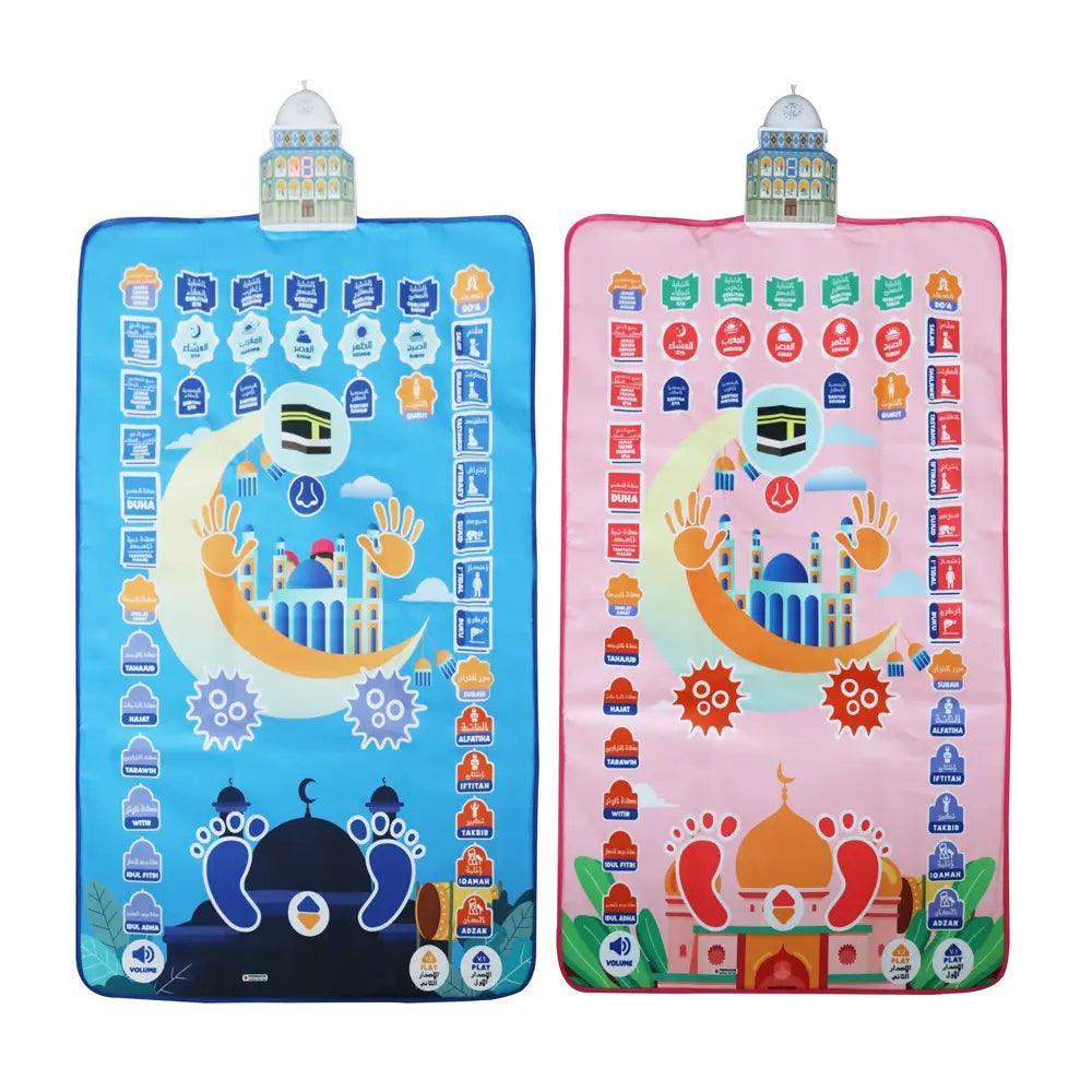 Tapis de prière interactif électronique pour enfants, tapis de prière éducatif musulman pour enfants (MR032)
