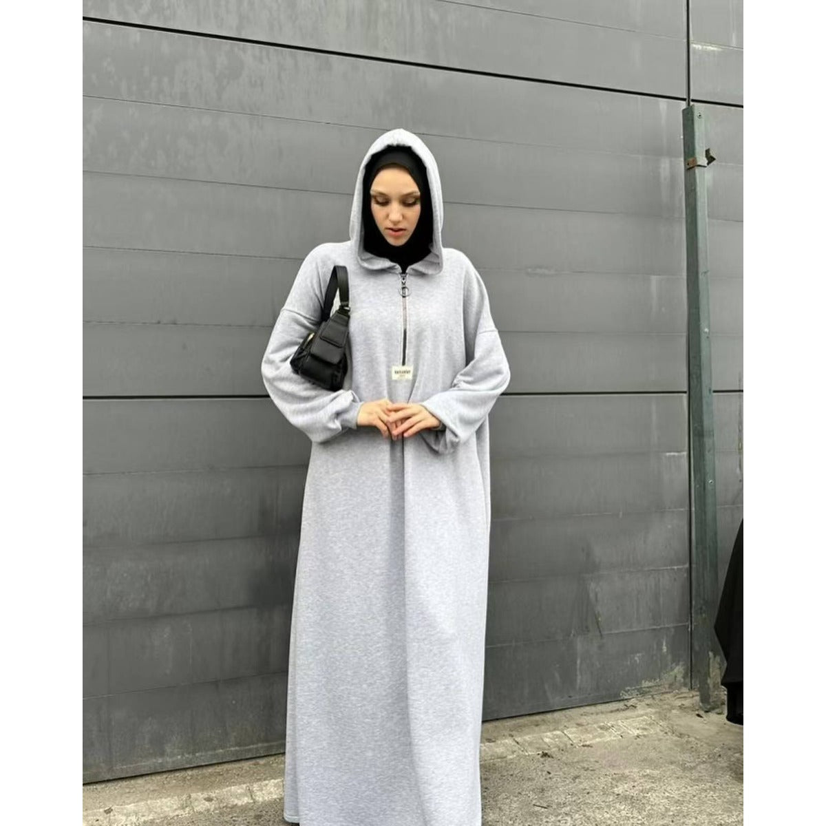 Robe Modeste à Capuche | Abaya Décontractée à Manches Longues pour Femmes Musulmanes (MA257)