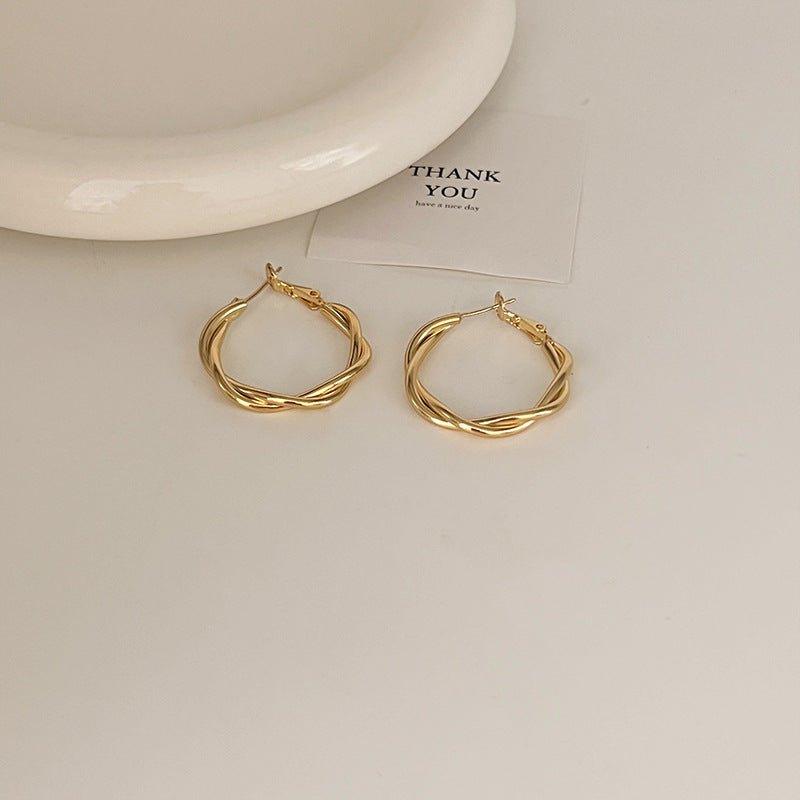 Boucles d'oreilles MAC096 en argent sterling 925, style français haut de gamme