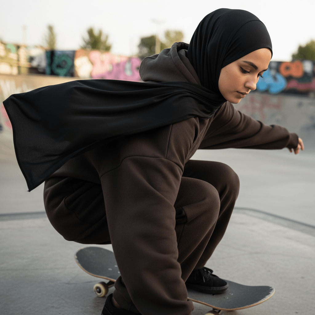 Hijab de Sport Rafraîchissant Antidérapant Premium | Hijab de Sport Respirant (MH196)