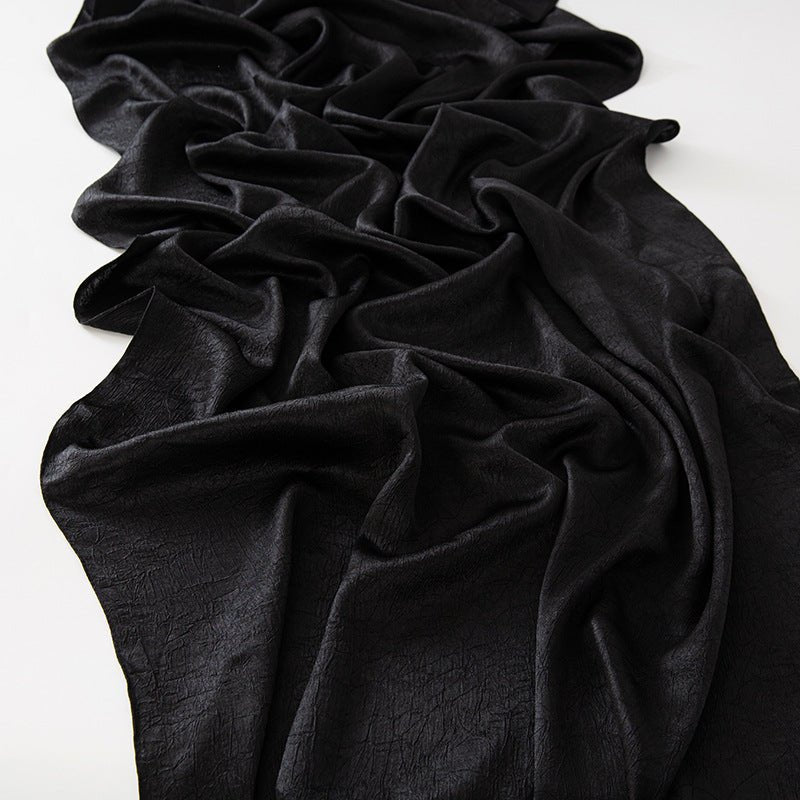 MH065 Satin Imitation Soie Froissé Brillant Écorce