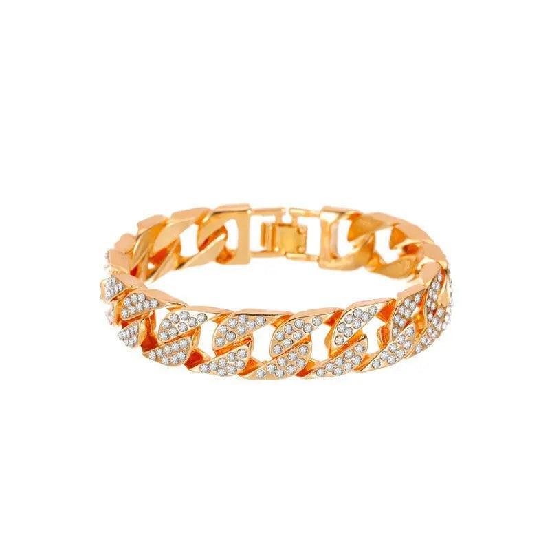 Bracelet large MAC036 à éclats de diamant